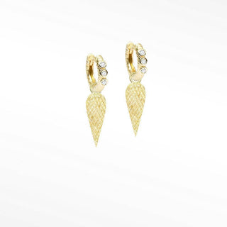 Athena 7mm Doublet Opal 18k Yellow Gold Convertible Earrings - Nina Wynn
