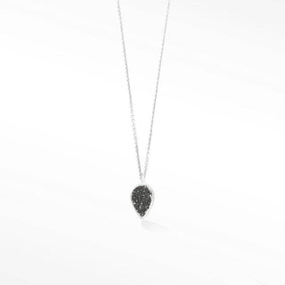 Adorn Petite Black Druzy Silver Necklace - Nina Wynn