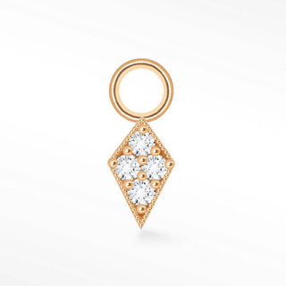 Kite Natural Diamond 14K Rose Gold Petite Charms for Permanent Jewelry - Nina Wynn