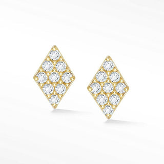 Natural Diamond 18k Yellow Gold Stud Earrings - Nina Wynn