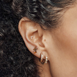 Corner 18k Diamond Push Back Stud Earrings - Nina Wynn
