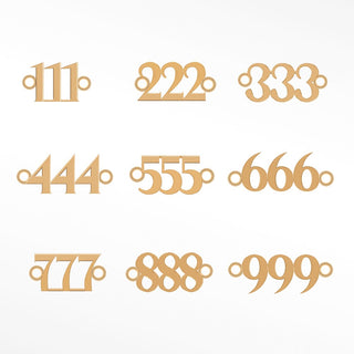 Angel Numbers 6mm 14K Rose Gold Connectors Pack of 26 letters for Permanent Jewelry - Nina Wynn