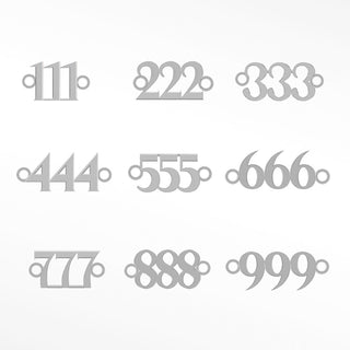Angel Numbers 6mm Silver Connectors for Permanent Jewelry - Nina Wynn