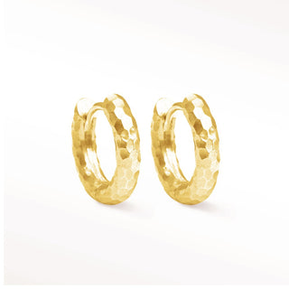 Forged Infinity Gold Vermeil Hoop Earrings 15mm - Nina Wynn