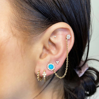 Diamond Solitaire Bezel Brilliance 18k White Gold Diamond Push Back Stud Earrings - Nina Wynn