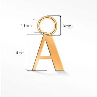 Initial 5mm 14K Rose Gold Charms for Permanent Jewelry - Nina Wynn