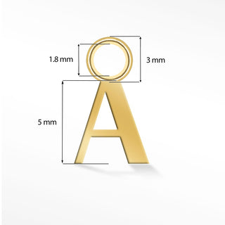 Initial 5mm 14K Gold Charms for Permanent Jewelry - Nina Wynn